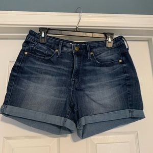 Mossimo High Rise Mini Jean Shorts, Size 10